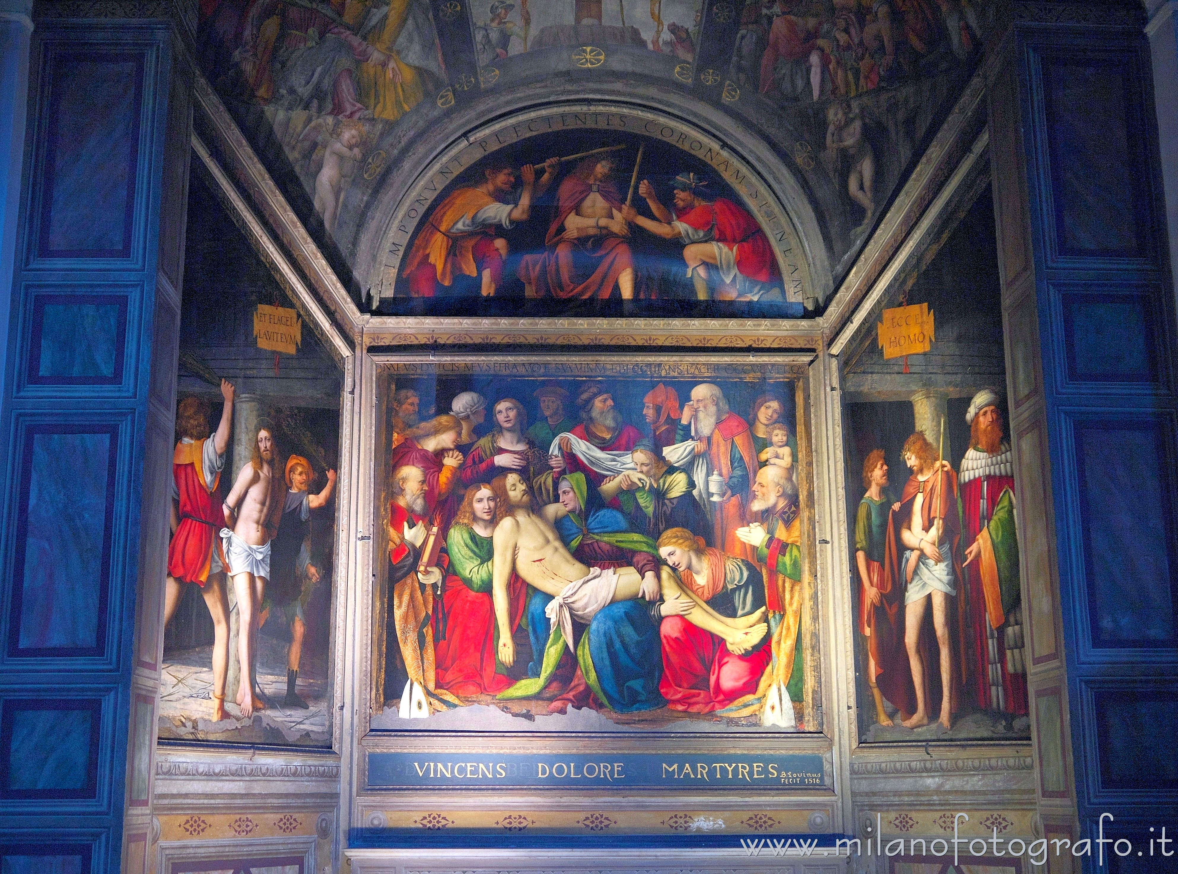 Milan (Italy) - Detail of the cycle of the passion of Luini in the Church of San Giorgio al Palazzo